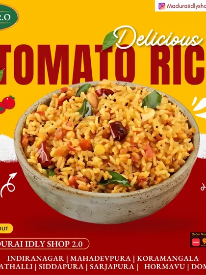 Our Tomato Rice is a burst of tangy and savory flavors. It's a simple, wholesome, and delicious rice dish that is perfect for catering office lunches.