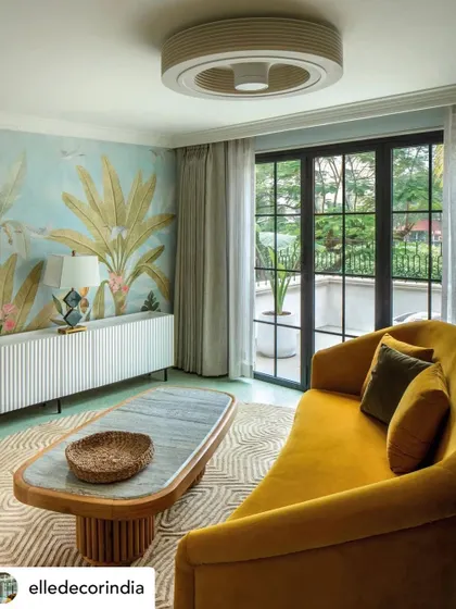 A duplicate of image 64, showcasing the colorful and playful kids' lounge from the Summer Haus project featured in Elle Decor.