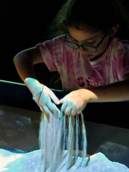 The texture of the illusion sand is just like real sand, but with an added layer of augmented reality magic.