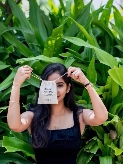 A playful shot with our "I Regret Nothing" kit. It’s a fun way to hint at a product that’s perfect for bachelorette parties and wedding squads.