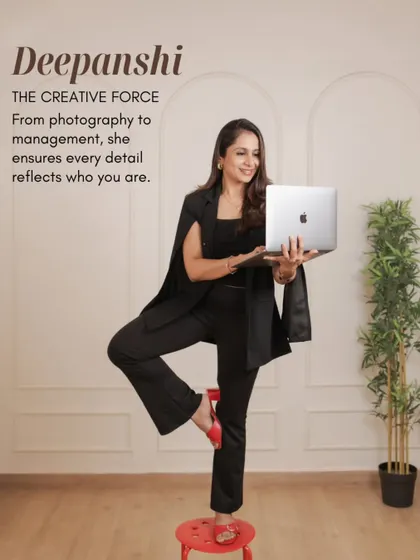 Meet Deepanshi, our creative force. From photography to management, she ensures every detail of your wedding story perfectly reflects who you are.