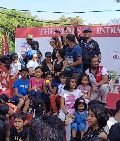 A group photo on stage at the conclusion of a successful public event for The Times of India. I manage crowd engagement and on-stage activities to ensure a lively and positive atmosphere.