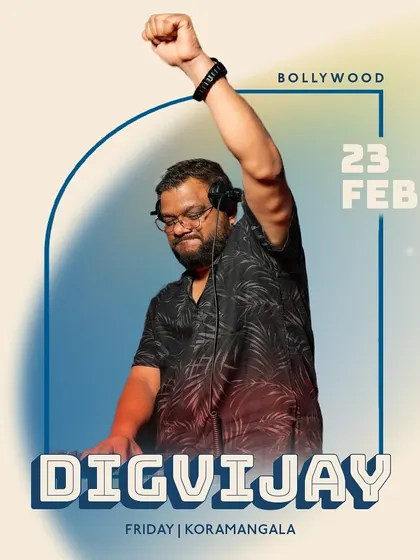 The flyer for my Friday night Bollywood gig at Biergarten Koramangala.