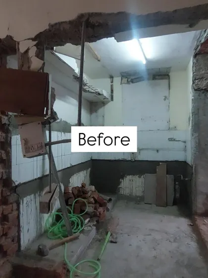 This is where we started. A completely raw space, ready for a full demolition and renovation.