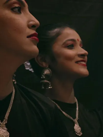 Another shot capturing the essence of our Navrasa performance for Navratri. The connection between dancers is just as important as the steps themselves.