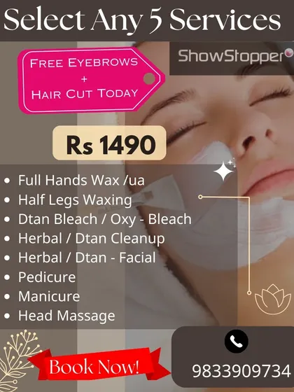 My most flexible package allows you to select any five services from a list that includes waxing, facials, pedicures, manicures, and more, so you can customize your pampering session.