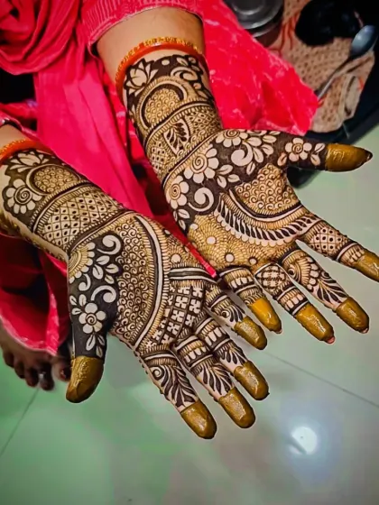 Another angled shot showcasing the intricate details of this floral and paisley design.