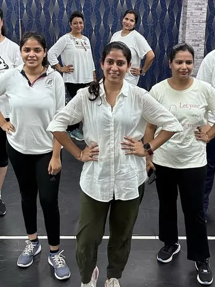 A glimpse of our Independence Day celebration at the studio. Our ladies' batch posing with pride.