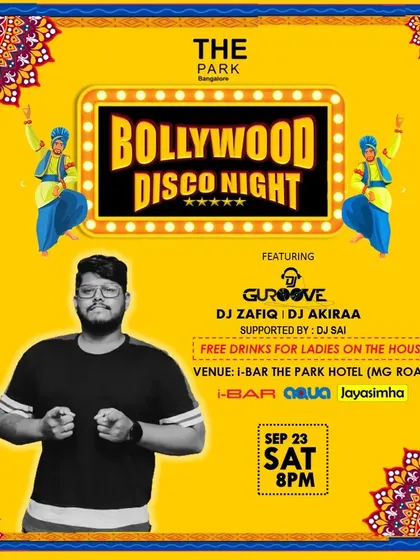 I also take over other major venues, like this 'Bollywood Disco Night' at I-Bar in The Park Hotel on MG Road.