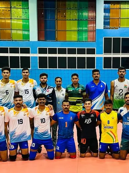 Another group shot of the combined Team India and Indian Air Force squads. The camaraderie and shared knowledge in these sessions are invaluable for player development.