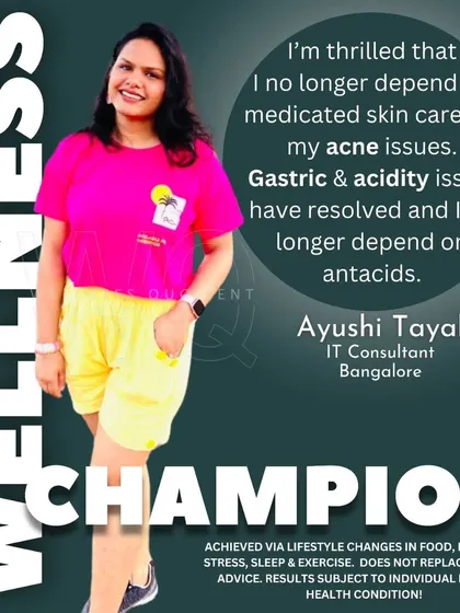 For years, Ayushi thought her acne and gastric issues were just part of her life. By shifting focus from medicated creams to healing her gut from within, she became free from antacids and antibiotics, and her skin cleared naturally.