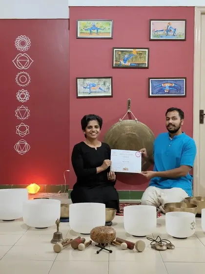 Presenting a certificate to a graduate of the Level 1 course. I am sure the knowledge she has gained will help her create a positive impact in her community.
