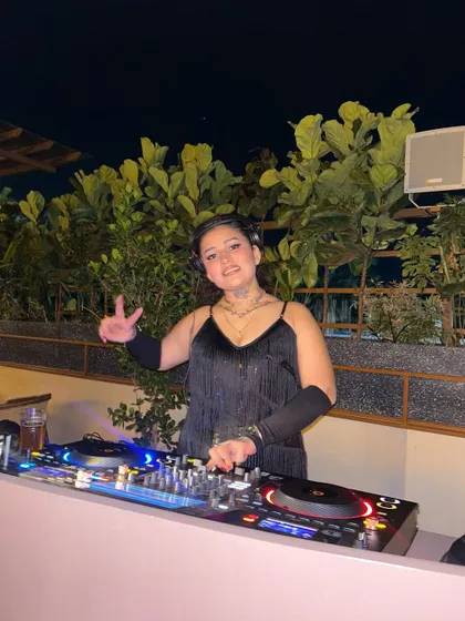 Peace and good vibes from the DJ booth at Ministry of Beer, Goa.