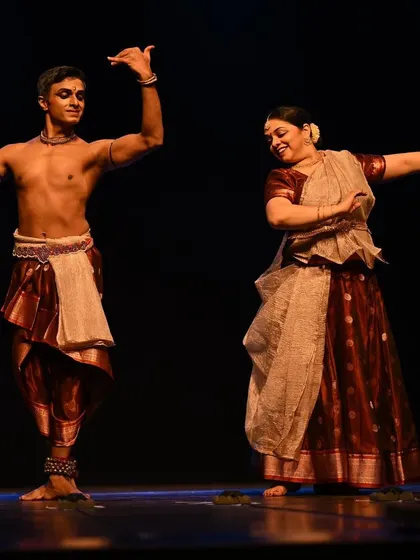 A beautiful moment of synchronicity in 'Raag Raagini'. Our movements, though from different traditions, find a common ground in rhythm and expression.