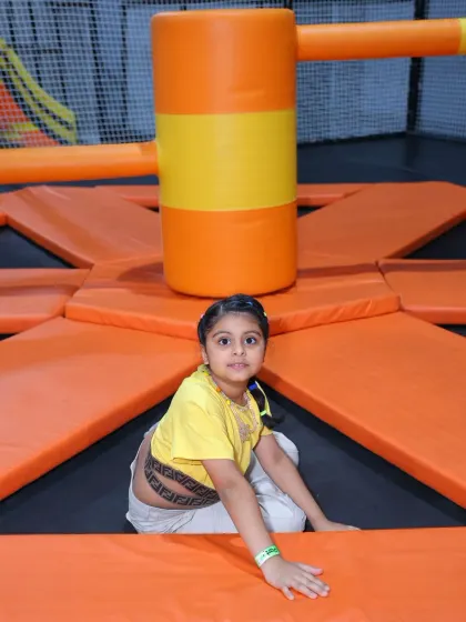 This rotating arm challenge requires kids to jump and duck, testing their timing and agility in a fun and safe way.
