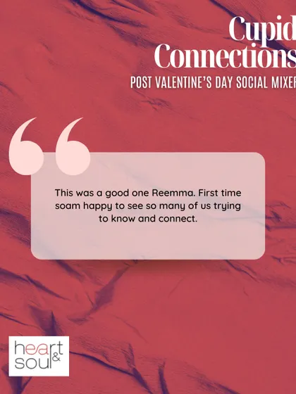 This first-time attendee was happy to see so many people genuinely trying to connect. That's the supportive environment I aim to foster.