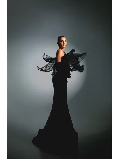 An alternate shot from the Elle Magazine cover story. The movement in the dress and the dramatic lighting showcase a different energy, demonstrating the variety I aim to capture during a single editorial shoot.