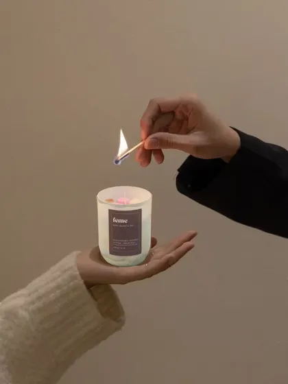 Sharing a light. Our candles are made for creating special moments together.