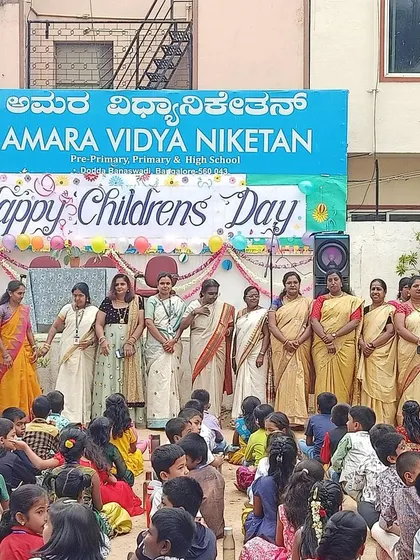 A wonderful Children's Day celebration at Amara Vidya Niketan, where our art competition was a highlight. We believe in integrating creative activities into every celebration to make learning a joyful part of life.