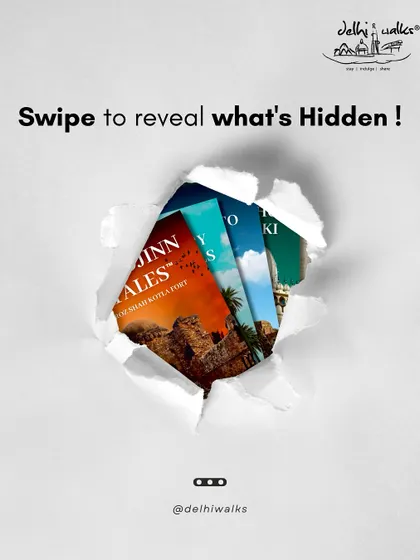 Swipe to reveal what's hidden. For over a decade, I've brought Delhi alive through stories told on foot. Now, I'm creating a written archive of that living history.