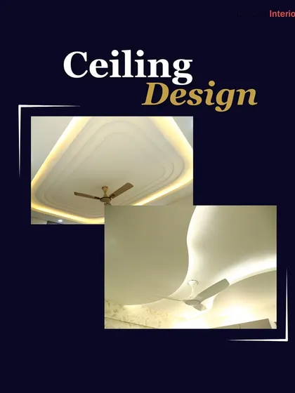 A collage of our ceiling designs, demonstrating how we use different shapes, lighting, and textures to elevate a space.