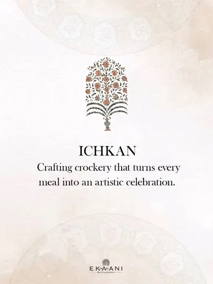 Crafting crockery that turns every meal into an artistic celebration. This graphic introduces the philosophy behind my Ichkan collection, where every piece is a work of art.