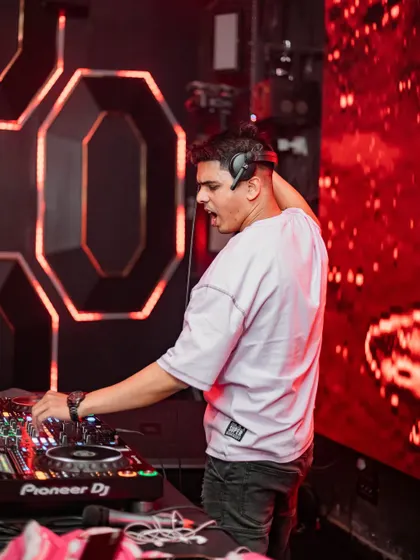 When the music hits just right. A moment of feeling the beat at the decks.