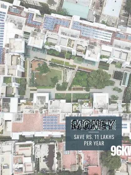 A closer look at the Rs. 11 lakhs per year savings generated by the 96kW solar power system in Banashankari.