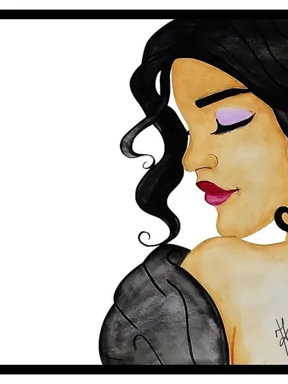 A portrait celebrating the quiet strength and beauty of women. I believe there is no limit to what we can accomplish, and this piece is a simple, elegant tribute to that idea.
