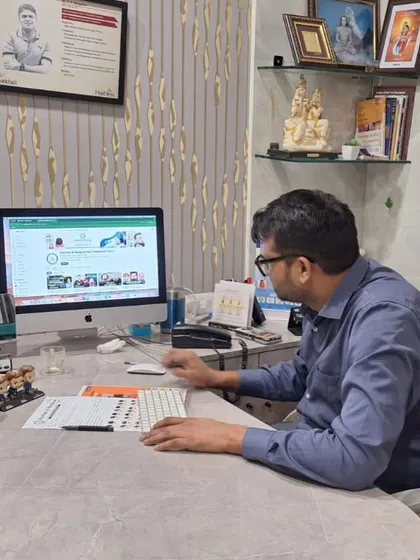A look inside my consultation room. This is where we sit down to discuss your goals and create a personalized plan for your hair restoration.