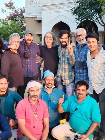 The lighting team wraps the India schedule for the film 'Dhaakad'. This picture celebrates the hard work and camaraderie of our entire crew, from the gaffer to the sparks, who work together to execute the cinematographer's vision.