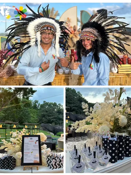 A collage from Day 1 of a destination wedding in Vietnam. Our team is experienced in managing international events with flair.