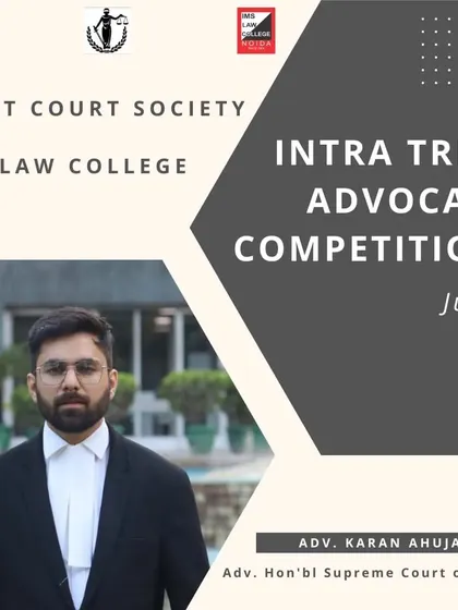 It was an honor to be invited as a judge for the Intra Trial Advocacy Competition at IMS Law College. I believe in mentoring the next generation of lawyers and sharing practical insights from the world of civil and commercial litigation.