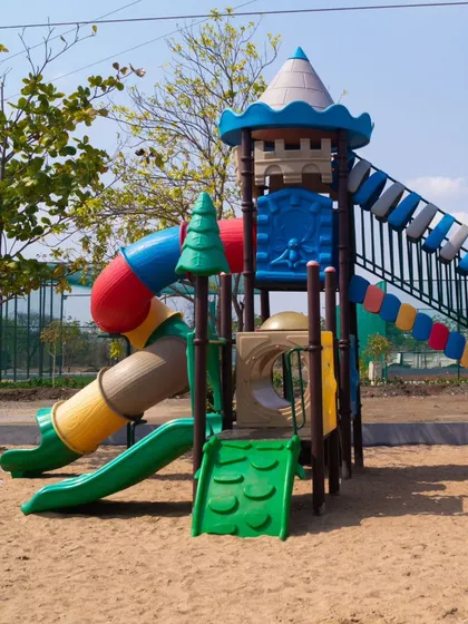 The campsite is family-friendly, and I have a dedicated playground with slides and swings to keep the little ones entertained.