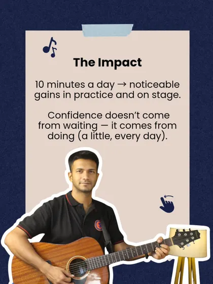 The impact of consistent practice is huge. Just 10 minutes a day leads to noticeable gains in your skill and on-stage confidence. Remember, confidence comes from doing, not waiting.