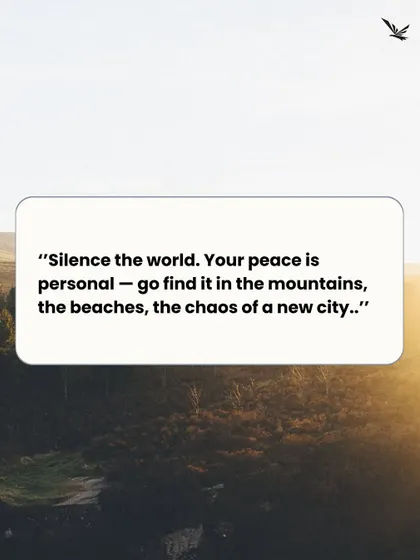 Silence the world. Your peace is personal. Find it in the mountains, on the beaches, or in the chaos of a new city with us.