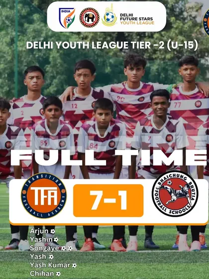 A 7-1 victory for my U-15 team against a strong opponent in the Delhi Youth League.