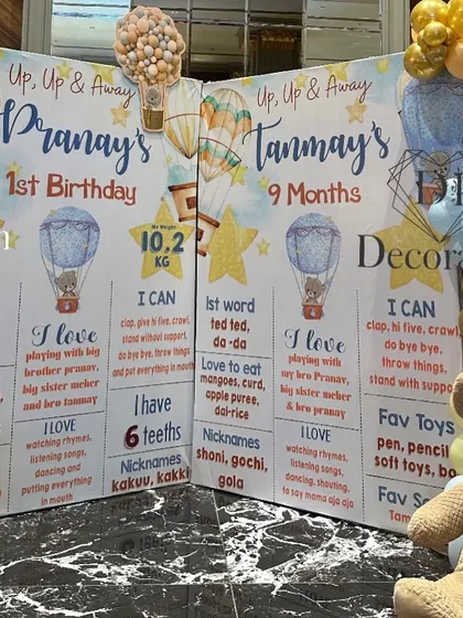 A duplicate of ID 310, highlighting the personalized milestone board for the two brothers.
