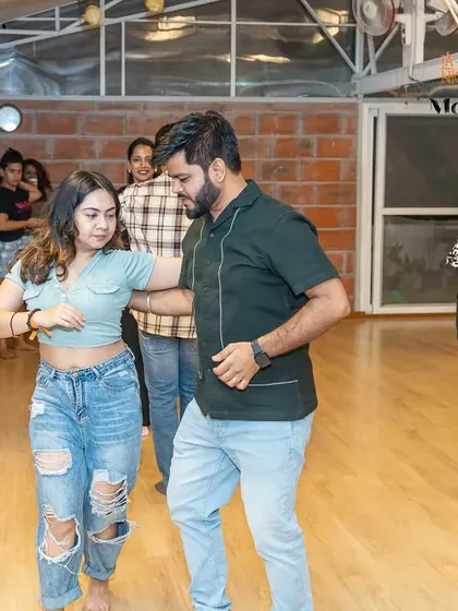 Another candid shot of our students enjoying the social dancing part of our mixer. It is a chance for everyone to practice and have fun together.