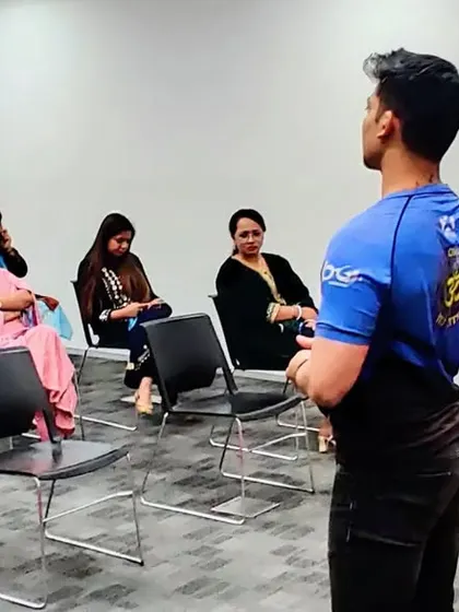 Addressing a group of women during a corporate seminar. The first step to safety is awareness and understanding the psychology of a confrontation.