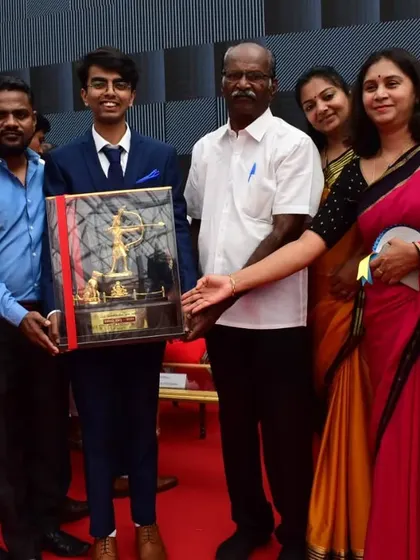 Another proud moment with our shooter Srijay and his family, celebrating the Ekalavya Award. We believe in celebrating these major milestones with our entire support system.