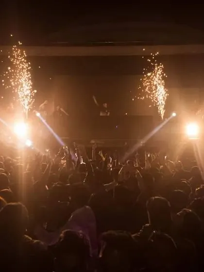 The moment the cold pyrotechnics go off at a packed event. These special effects add to the high-energy madness.