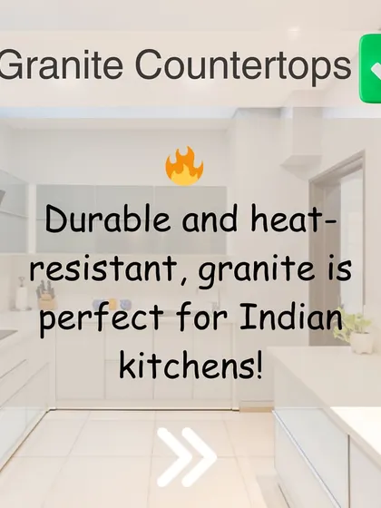 This kitchen countertop guide helps you choose the best material for an Indian kitchen. Granite is an excellent choice as it is highly durable, heat-resistant, and can handle the rigors of daily cooking.
