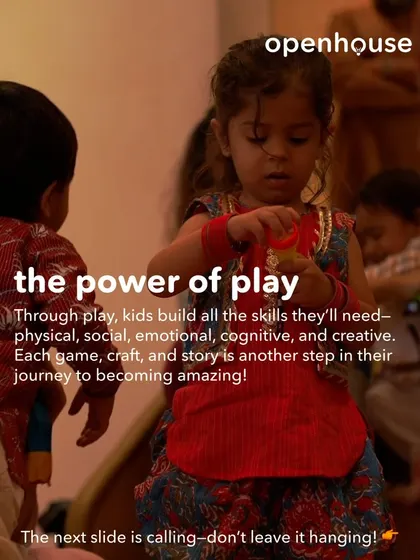 The power of play is immense. Through games, craft, and story, kids build all the skills they'll need: physical, social, emotional, and cognitive. This image captures that journey.