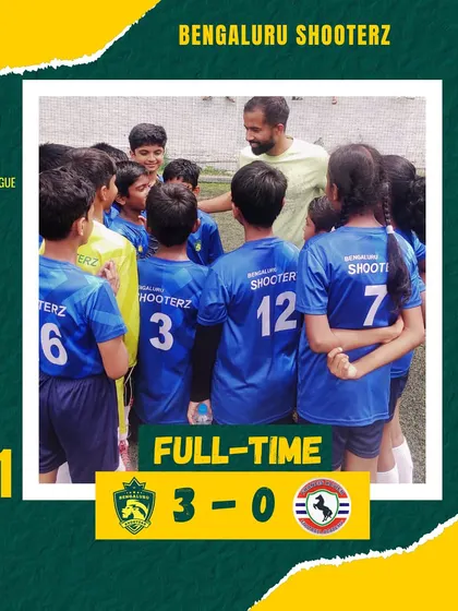 The final score from our U-11 team's 3-0 victory against Fx FA, where the team dominated with 60% possession and 13 corners.