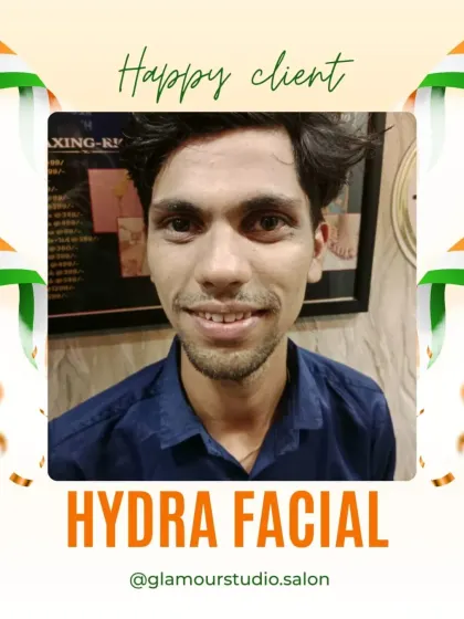 This happy client is beaming after his Hydra Facial. We aim to provide services that not only improve skin but also boost confidence.