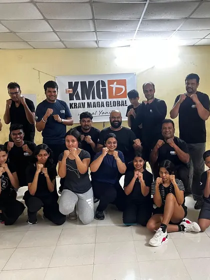 A group photo of our students after completing a grading and a specialized bootcamp on third party protection. This training focuses on the advanced skills needed to defend a friend or family member from an attack.
