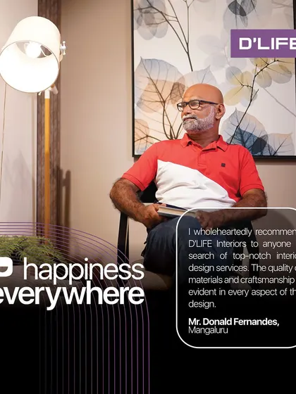 Mr. Donald Fernandes from Mangaluru wholeheartedly recommends our top-notch interior design services, noting that the quality of materials and craftsmanship is evident in every aspect of the design.