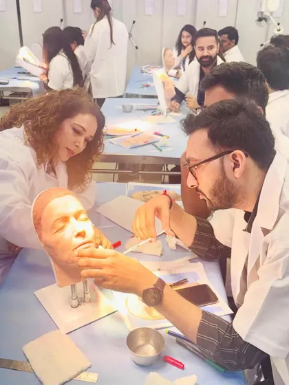 At a hands-on training session at IMMAS Mumbai, I had the pleasure of teaching the art and science of facial injectables. We focused on understanding facial anatomy to achieve balanced, natural-looking results.