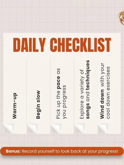 Every good musician gets better with practice. This daily checklist will help you be more efficient with every note you play.